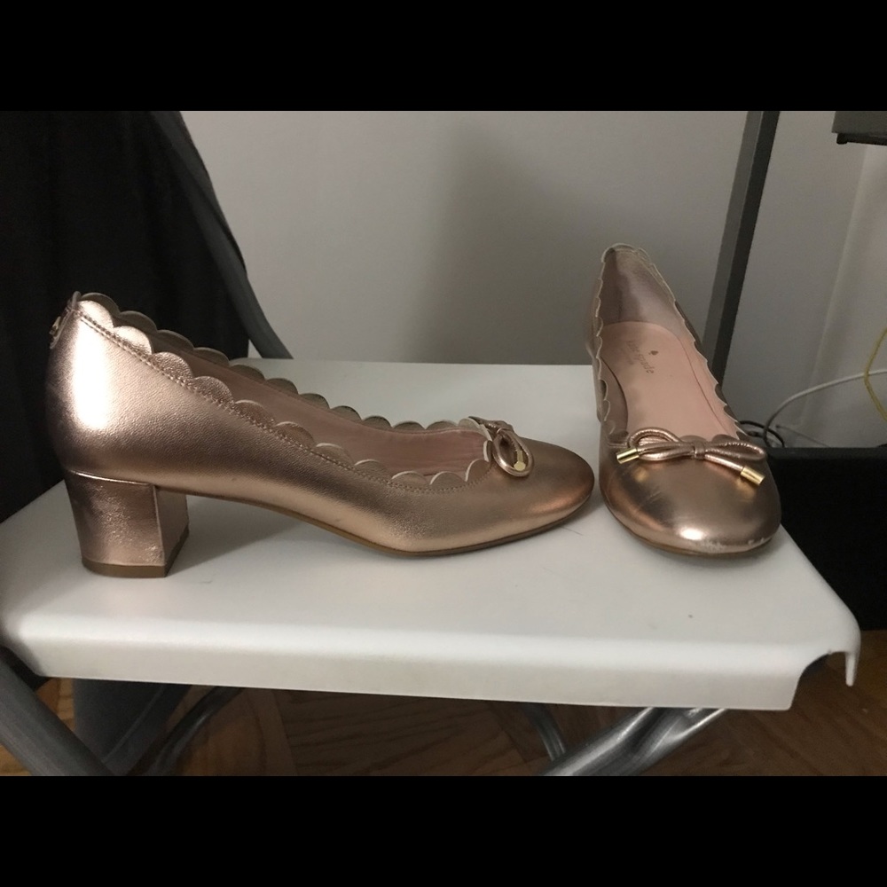 Kate Spade rose gold block heals